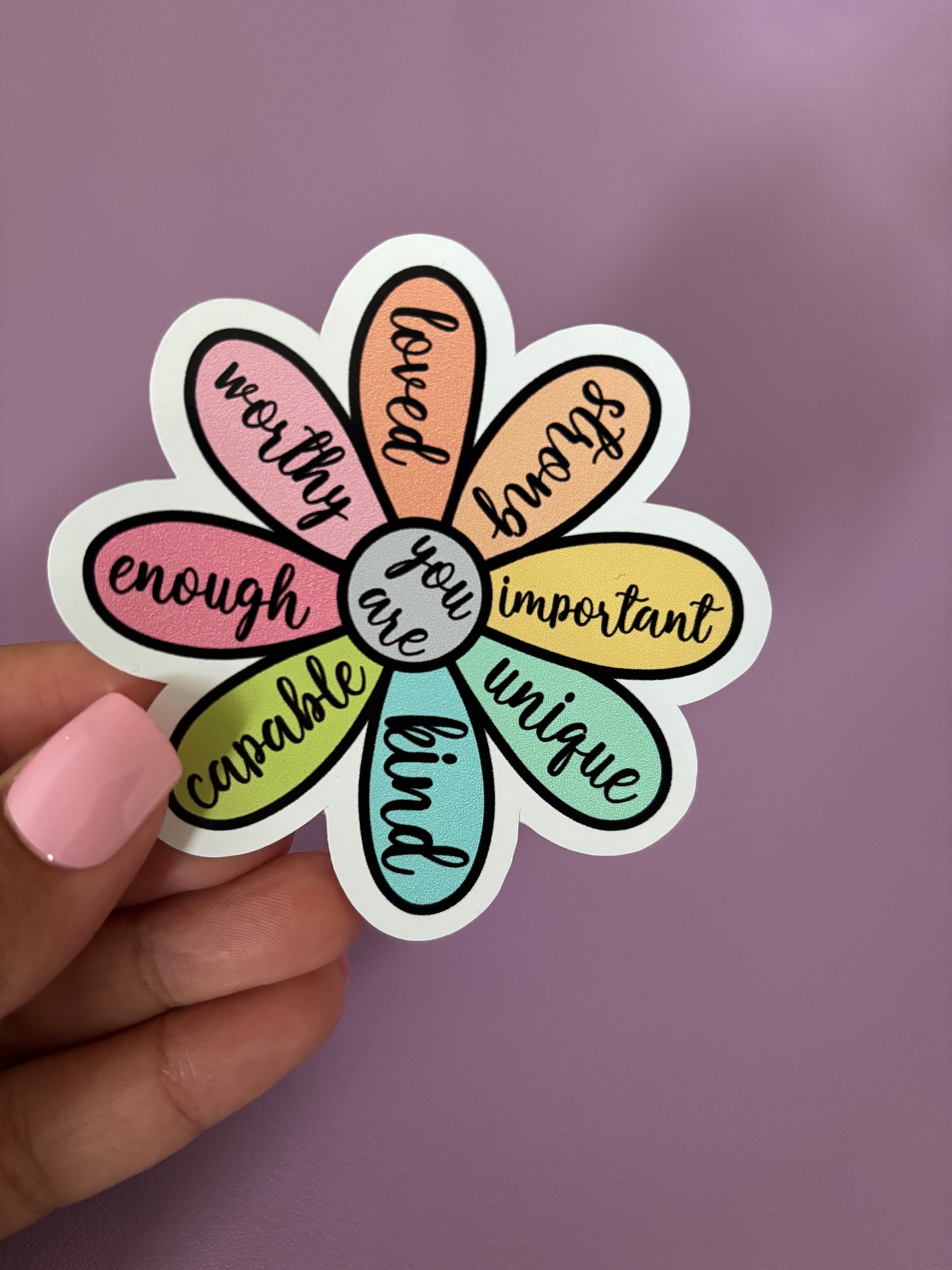 Affirmation Flower | Vinyl Sticker