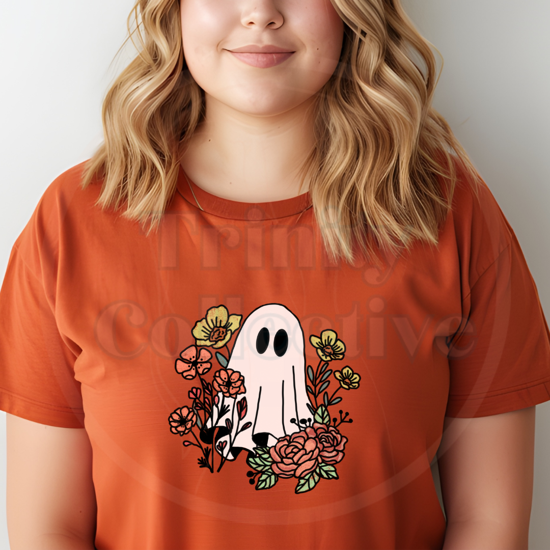 Floral Ghostie | Graphic T-shirt
