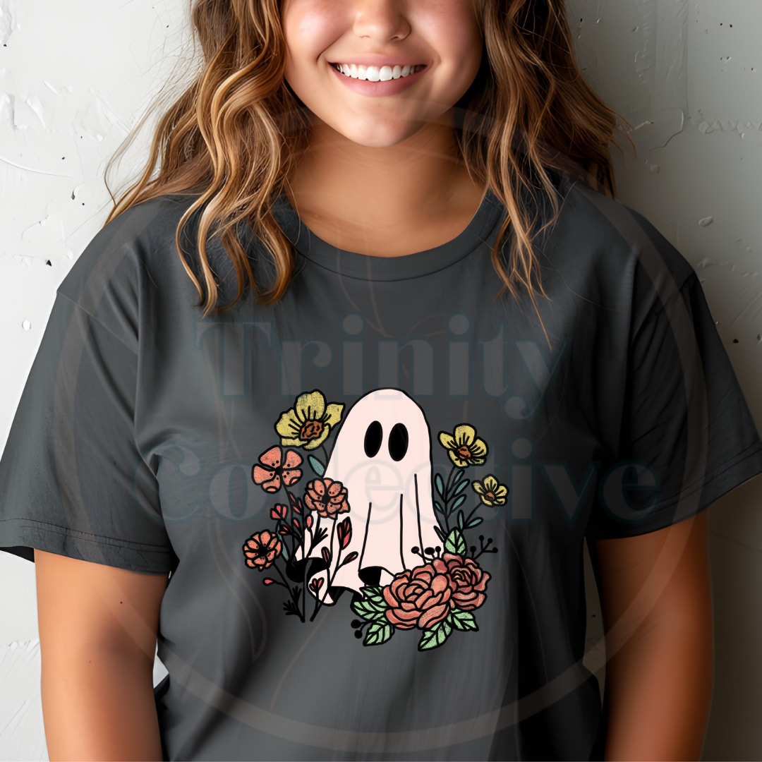 Floral Ghostie | Graphic T-shirt