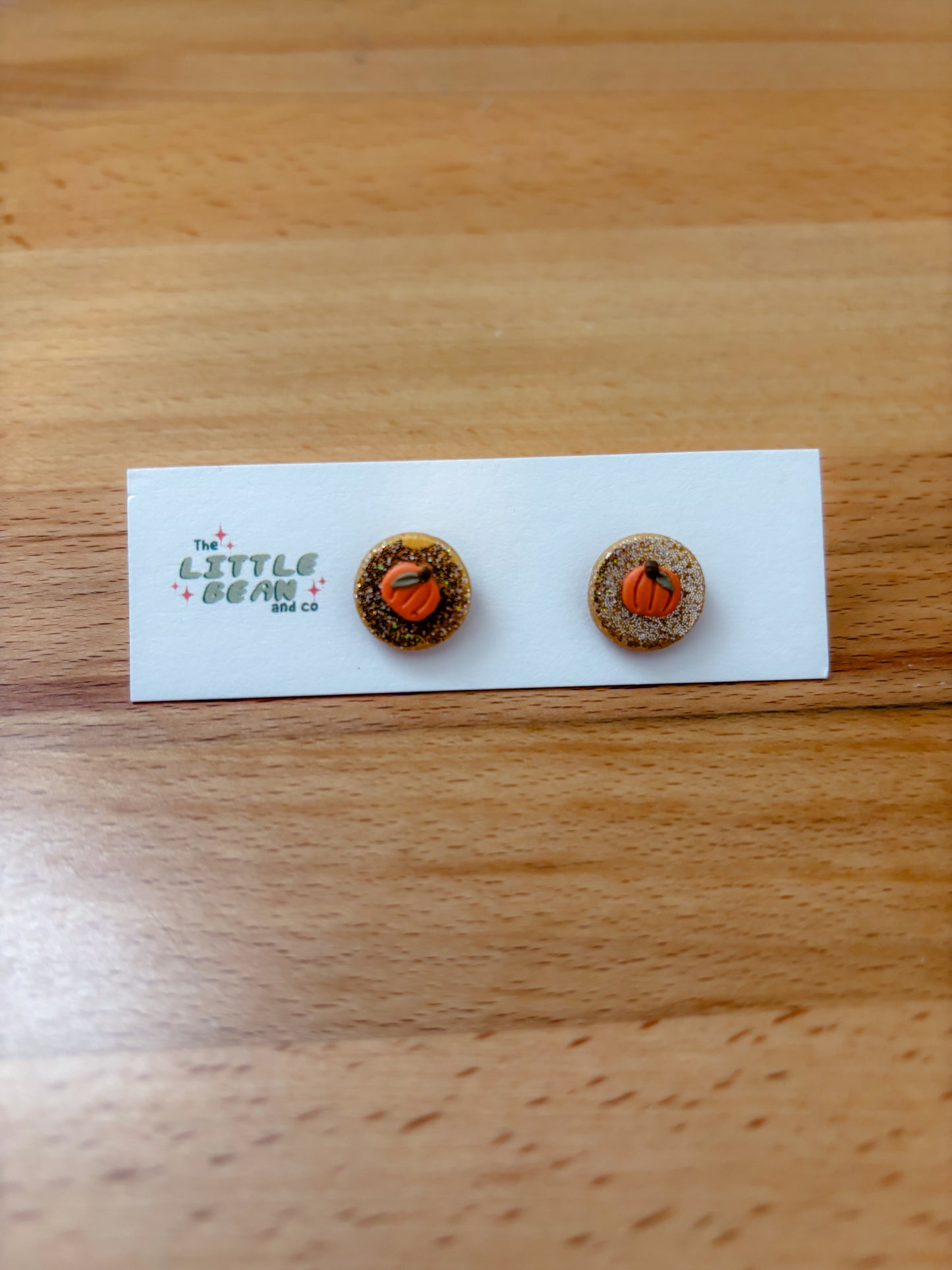 Sparkle Pumpins | Polymer Clay Studs