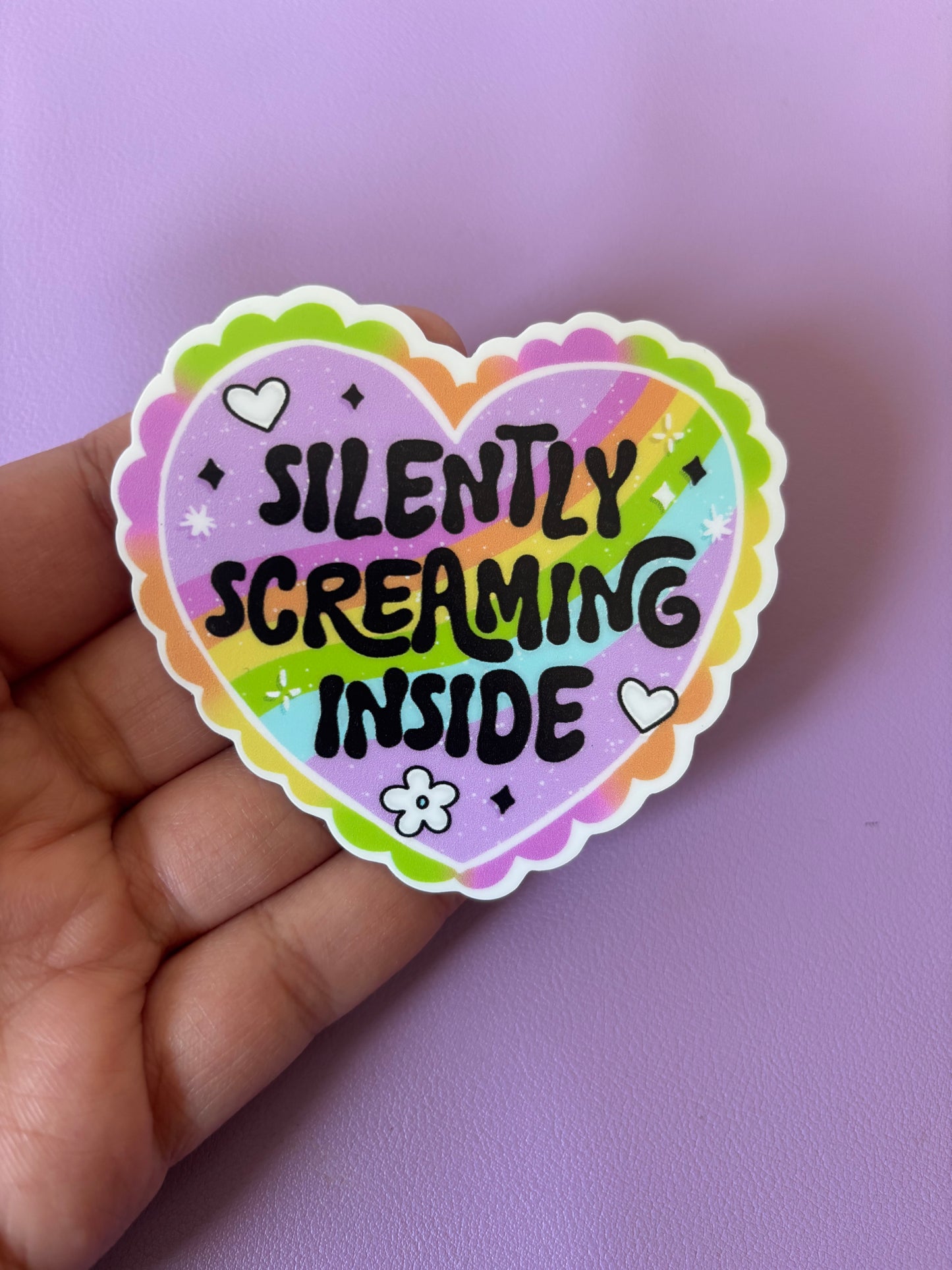 Silently Screaming Inside | Vinyl Sticker