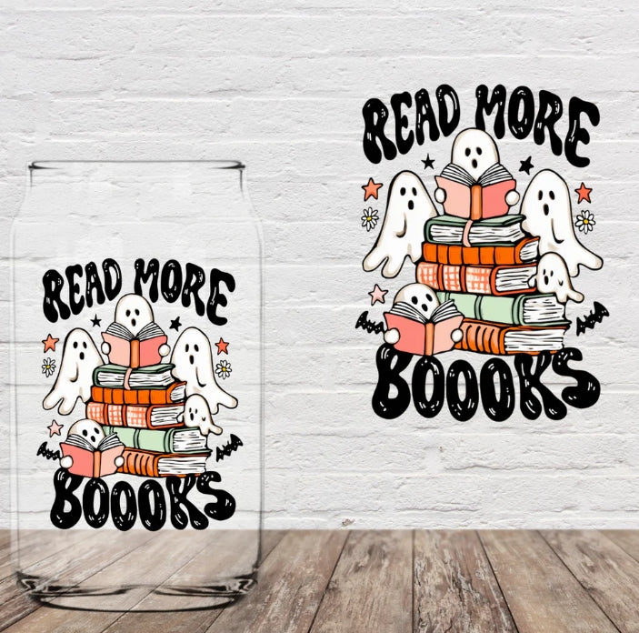 Read more books | 16oz Glass Cup