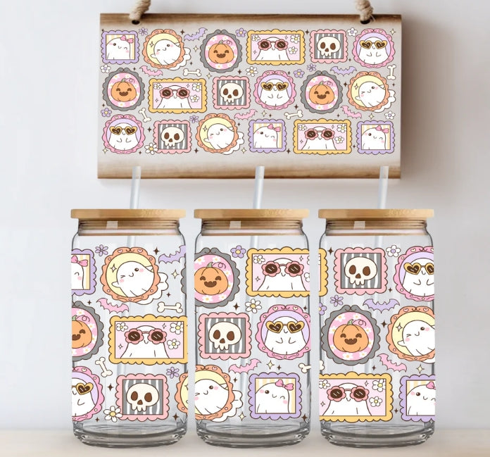 Cutesy Ghosts | 16oz Glass Cup