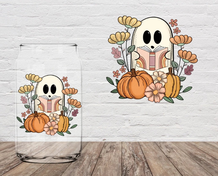 Fall Ghostie | 16oz Glass Cup