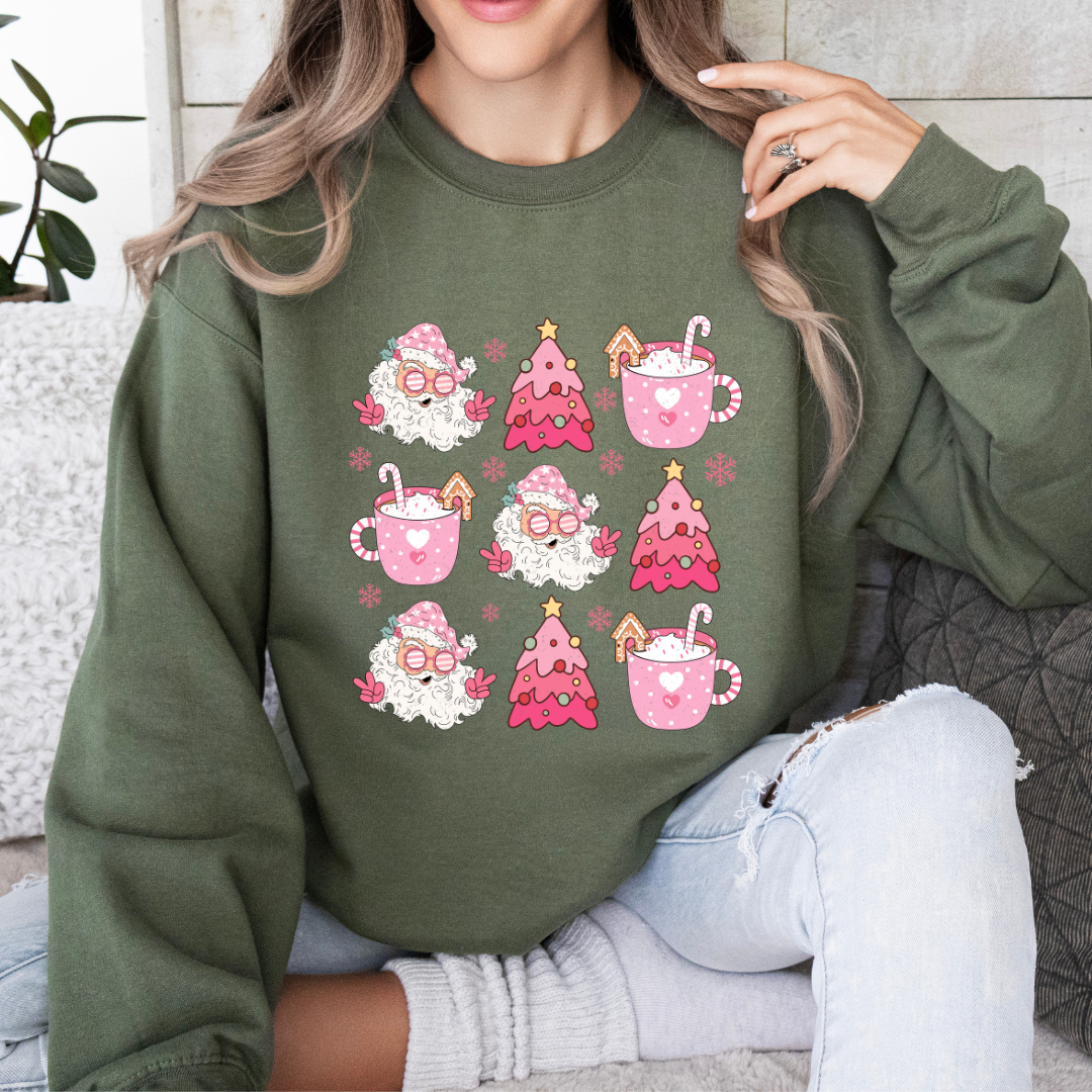 Retro Santa Collage | Graphic Sweatshirt