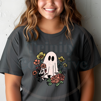 Floral Ghostie | Graphic T-shirt