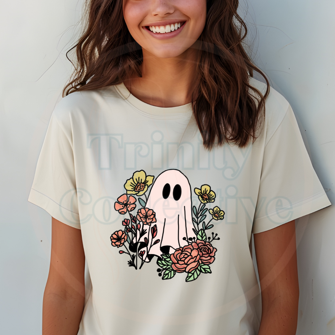 Floral Ghostie | Graphic T-shirt