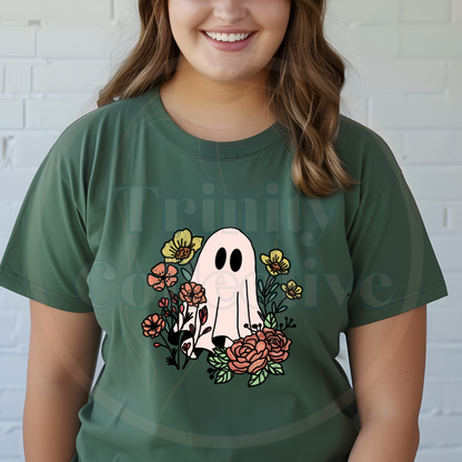 Floral Ghostie | Graphic T-shirt