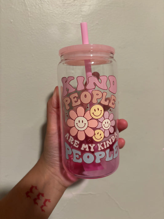 Kind People are My Kind | 16oz Glass Cup
