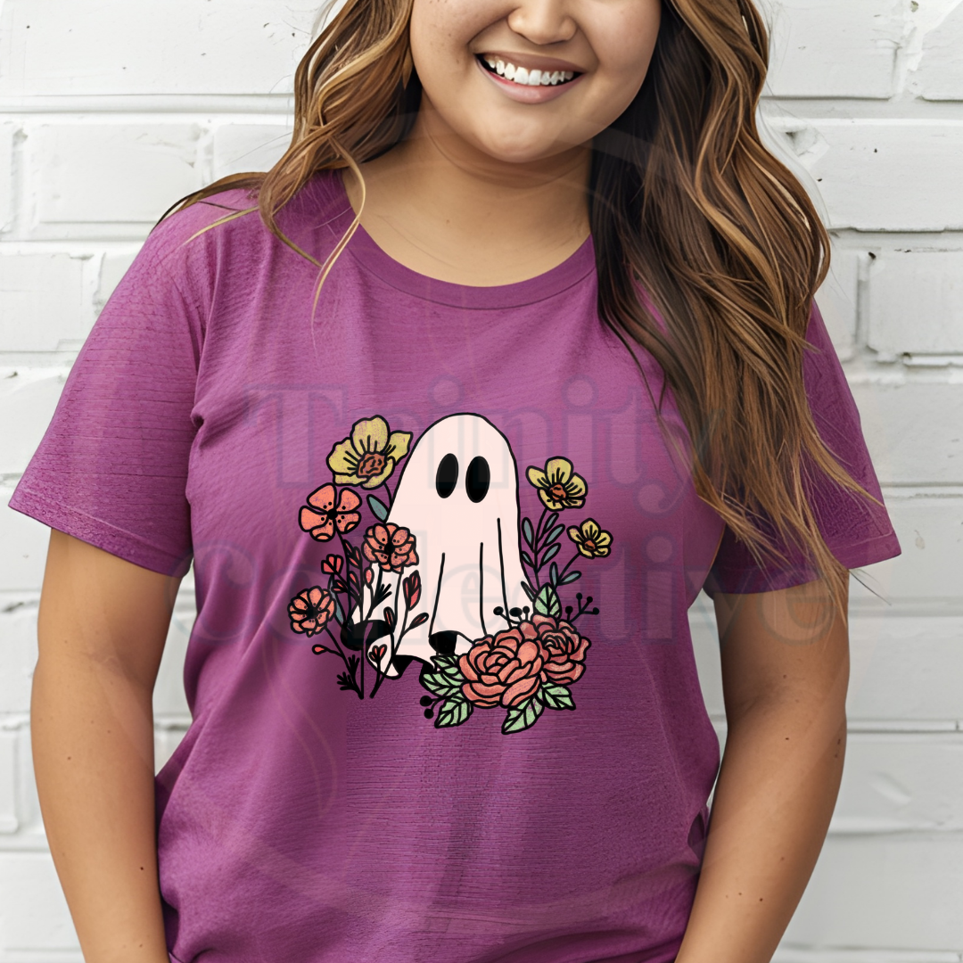Floral Ghostie | Graphic T-shirt