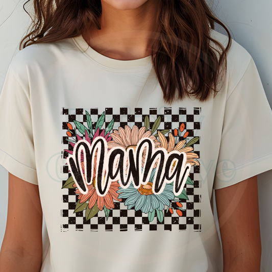 MAMA Checkered | Graphic T-shirt